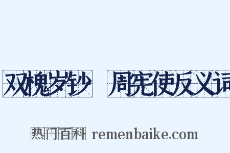 双槐岁钞·周宪使反义词是什么意思的图片